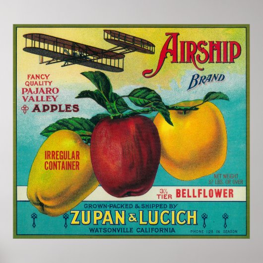 Apple Crate LabelWatsonville, CA Poster (Vorne)