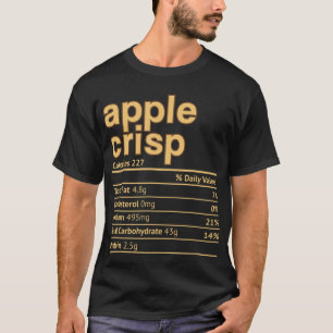 Apple Crisp Nutrition Fact Funny Erntedank Chri T-Shirt