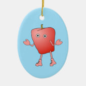 Apple Critter Keramik Ornament (Vorne)