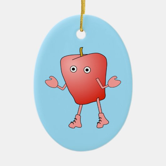 Apple Critter Keramik Ornament (Vorne)