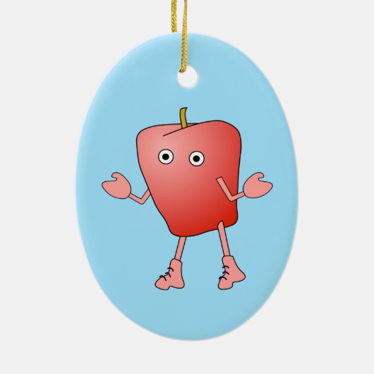 Apple Critter Keramik Ornament (Hinten)