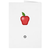 Apple-Cup-Karte des Lehrers (Hinten)
