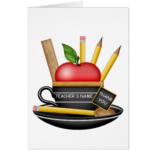 Apple-Cup-Karte des Lehrers (Vorne)