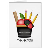 Apple Cupcake Card des Lehrers (Vorne)