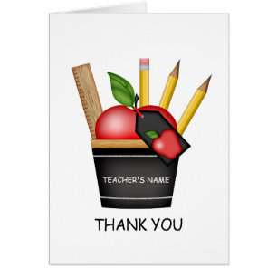 Apple Cupcake Card des Lehrers