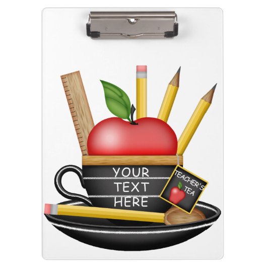 Apple Custom Blackboard Cup Clip Board des Lehrers Klemmbrett (Vorderseite)