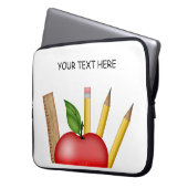 Apple Custom Laptop Sleeve für Lehrer (Vorderseite Links)