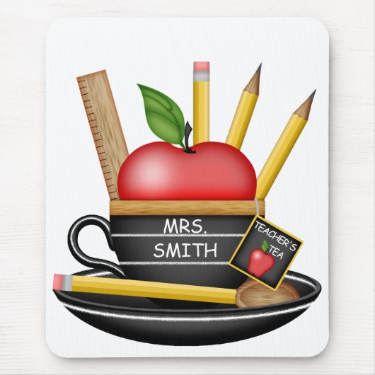 Apple Custom Teacup Mouse Pad für Lehrer Mousepad (Vorne)