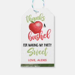 Apple Dank an Bushel für Tag-Make Party Sweet Geschenkanhänger