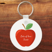 Apple danke Ihnen Lehrer Geschenkschlüssel Ring Schlüsselanhänger (Rückseite)