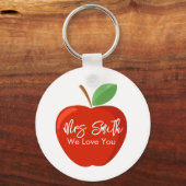 Apple danke Ihnen Lehrer Geschenkschlüssel Ring Schlüsselanhänger (Vorderseite)