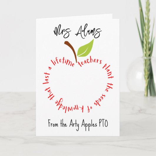 Apple dankt Ihnen, dass Sie uns geholfen haben, Le Karte (Vorderseite)