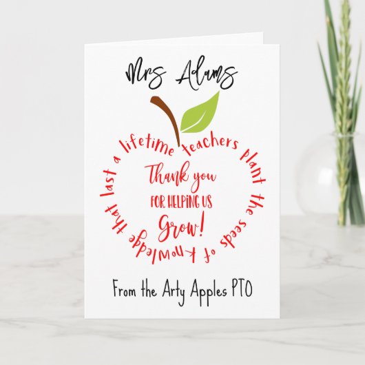 Apple dankt Ihnen, dass Sie uns geholfen haben, Le Karte (Vorderseite)