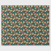 Apple Delight: Dunkelgrün nahtlos. Geschenkpapier (Flach)