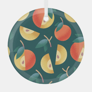 Apple Delight: Dunkelgrün nahtlos. Ornament Aus Glas