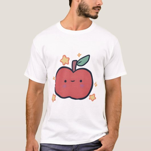 Apple Delight � Süße Tier Art T-Shirt (Vorderseite)