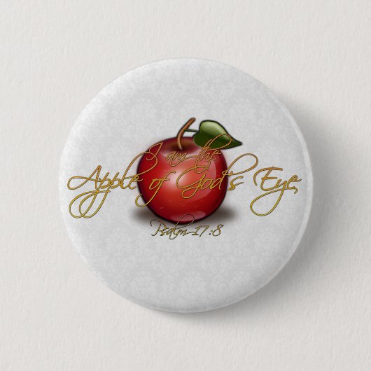 Apple des Auges des Gottes, christlich Button (Vorderseite)