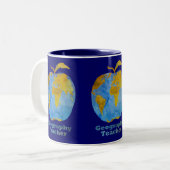 Apple des Geografie-Lehrers Zweifarbige Tasse (Vorderseite Links)
