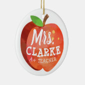 Apple des Lehrers| Individuelle Name Keramik Ornament (Rechts)