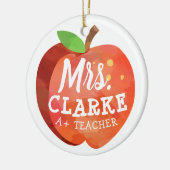 Apple des Lehrers| Individuelle Name Keramik Ornament (Links)