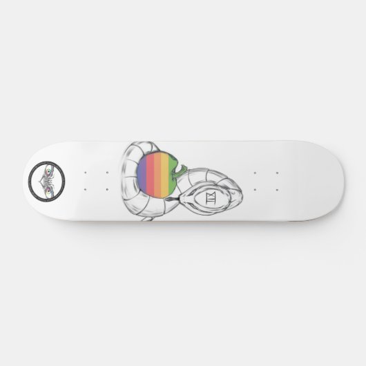 Apple design with snake skateboard (Horizontal)