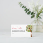 Apple Diaper Raffle Card Apple My Eye Baby Platzkarte (Stehend Vorderseite)