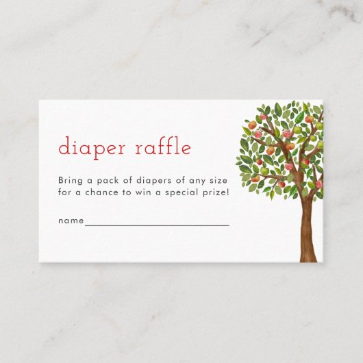 Apple Diaper Raffle Card Apple My Eye Baby Platzkarte (Vorderseite)