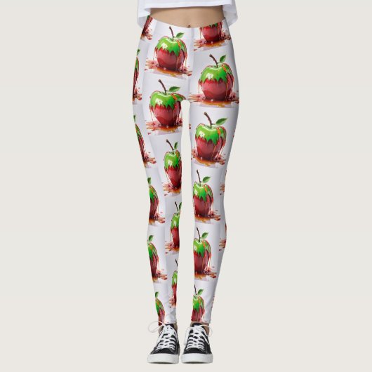 Apple Digital Art Leggings (Vorderseite)