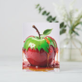 Apple Digital Art Postkarte (Stehend Vorderseite)