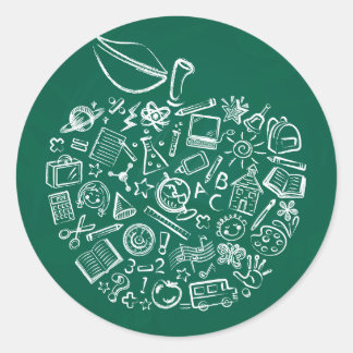 Apple Doodle Aufkleber für Lehrer