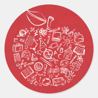 Apple Doodle Aufkleber für Lehrer