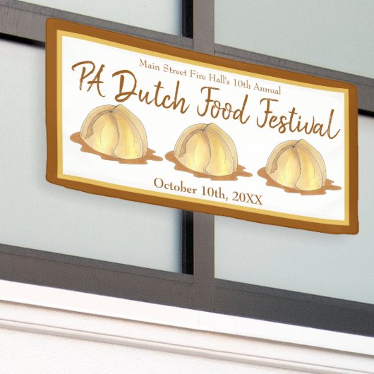 Apple Dumplings Amish Pennsylvania PA Dutch Food Banner (Äußeres Gebäude)