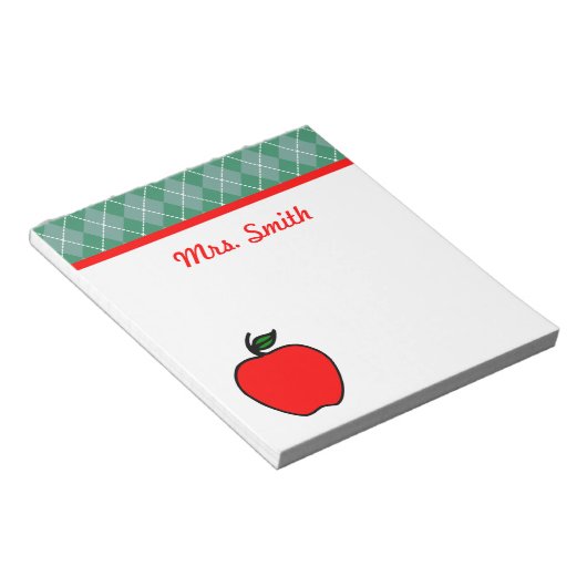 Apple Editor Geschenk für benutzerdefinierte Lehre Notizblock (angewinkelt)