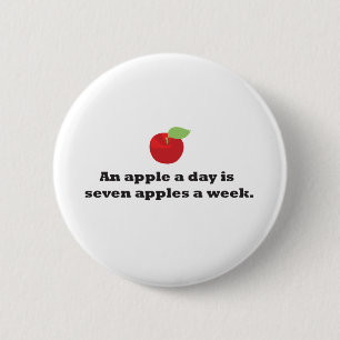 Apple ein Tag… ist 7 Äpfel eine Woche Button