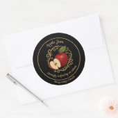 Apple Ember – Hand Runder Aufkleber (Umschlag)