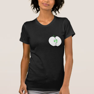 Apple entwerfen im Grün, Schwarzweiss. T-Shirt