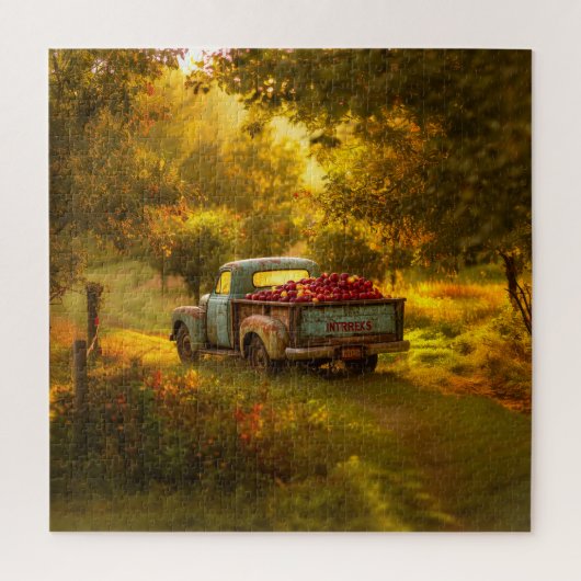 Apple Ernte bei Sunset Puzzle (Vertikal)