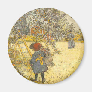 Apple-Ernte durch Karl Larsson Vintag Magnet