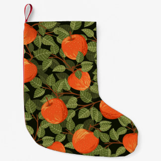 Apple Ernte: Grüne Blätter Vintag Kleiner Weihnachtsstrumpf