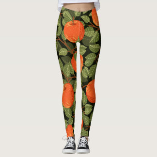 Apple Ernte: Grüne Blätter Vintag Leggings