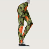 Apple Ernte: Grüne Blätter Vintag Leggings (Rechts)