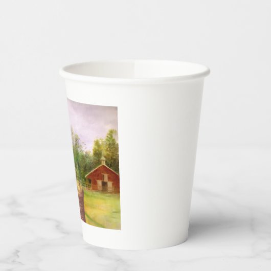 Apple Ernte mit Red Barn Erntedank Party Pappbecher (Links)