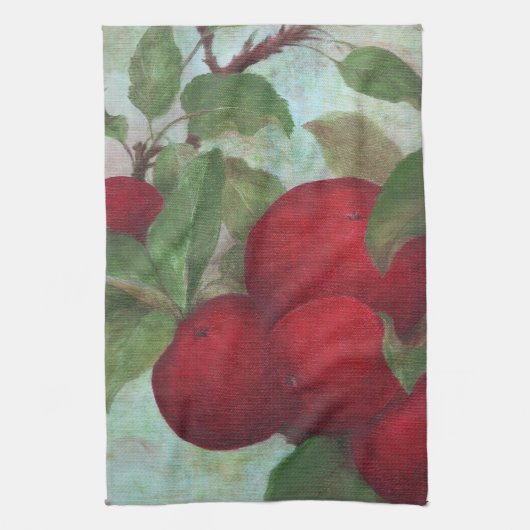 Apple Ernte, rot und grün Geschirrtuch (Vertikal)