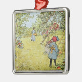 Apple ernten silbernes ornament (Links)
