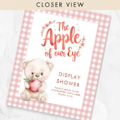 Apple Eye Gingham Baby Shower Shower Shower Poster