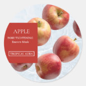 Apple Facial Mask Label Runder Aufkleber (Vorderseite)