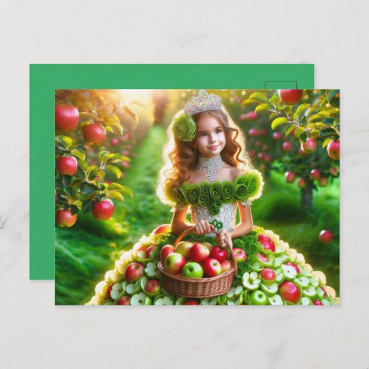 Apple Fairy Postkarte (Vorne/Hinten)