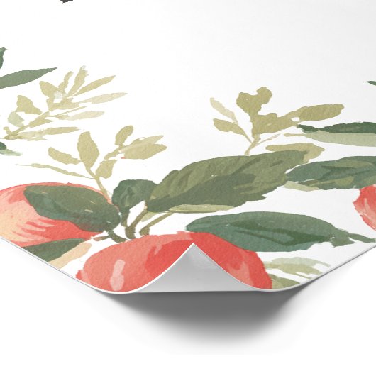 Apple Fall Baby Dusche Begrüßungszeichen Poster (Ecke)