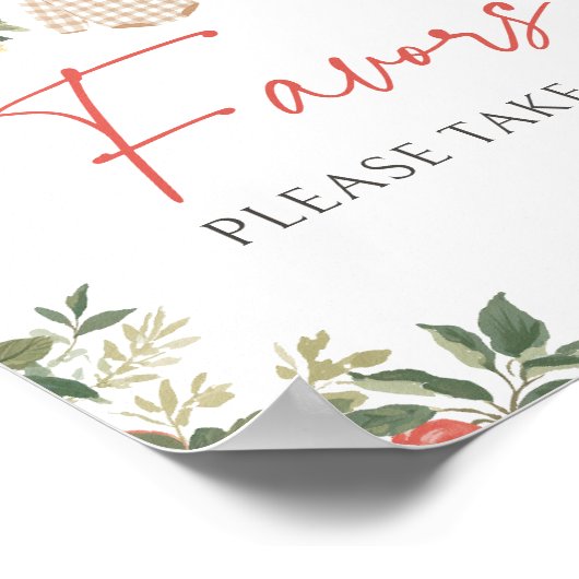 Apple Fall Baby Duwer favorisiert Schild (Ecke)