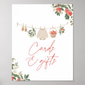 Apple Fall Babyduschkarten und Geschenkschild Poster (Vorne)